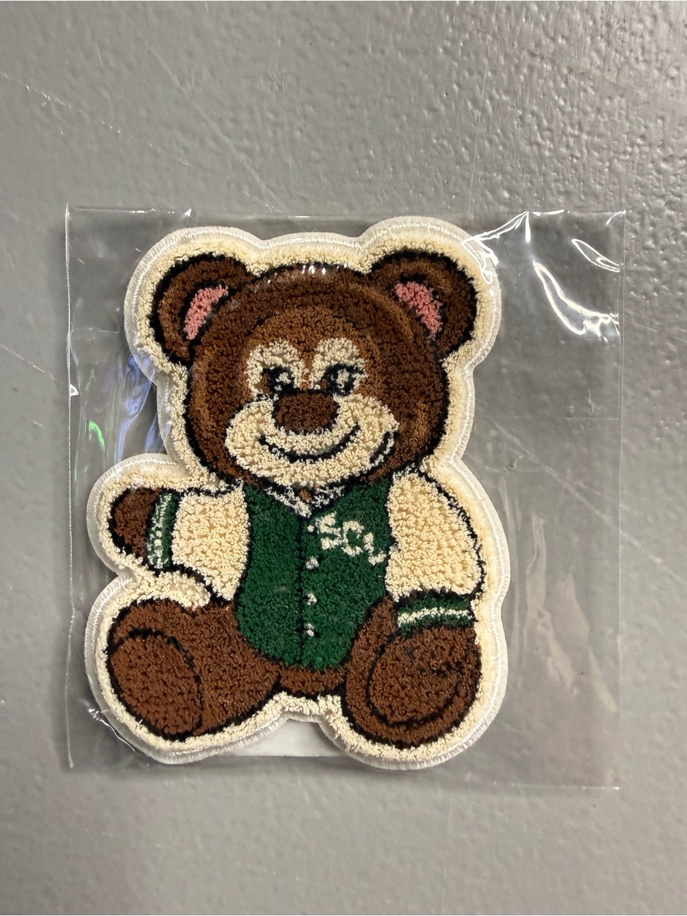Stoney Clover Lane Varsity Teddy Bear Patch Brown & Green (1)
